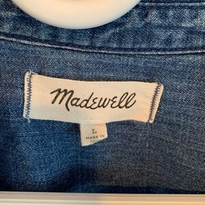 Madewell embroidered jean top